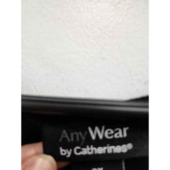 AnyWear by Catherines Womens Tunic Tank Top Size 2X Black Chain Neck  Sleeveless - Picture 4 of 8